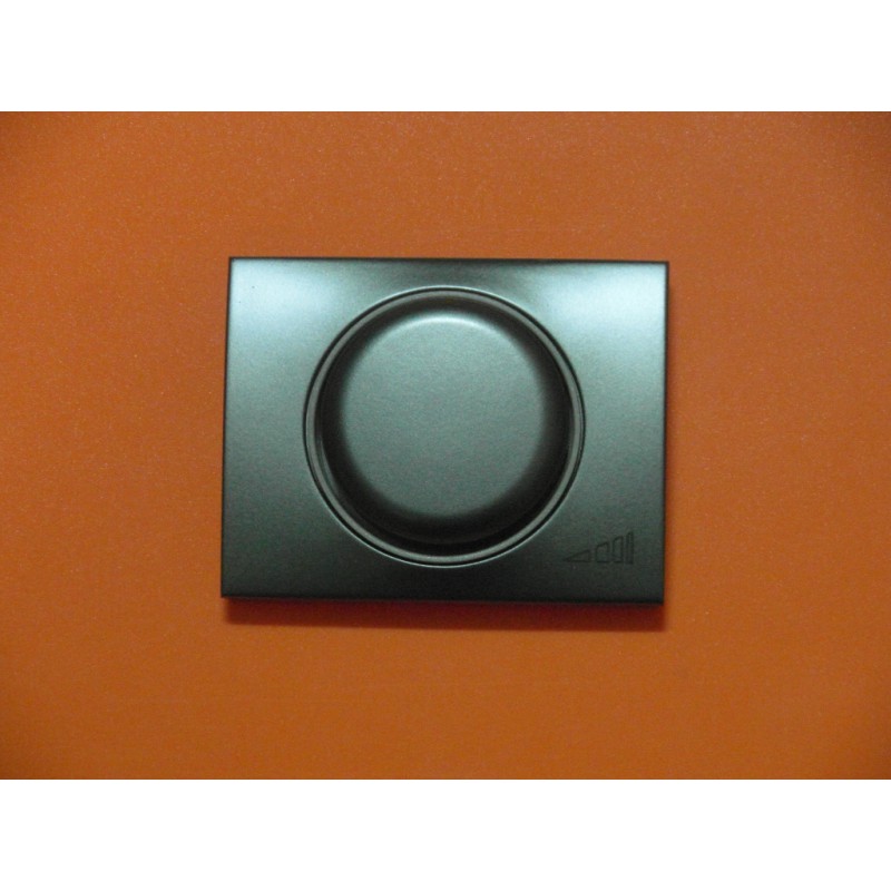 Tapa+boton regulador giratorio serie olas acero perla