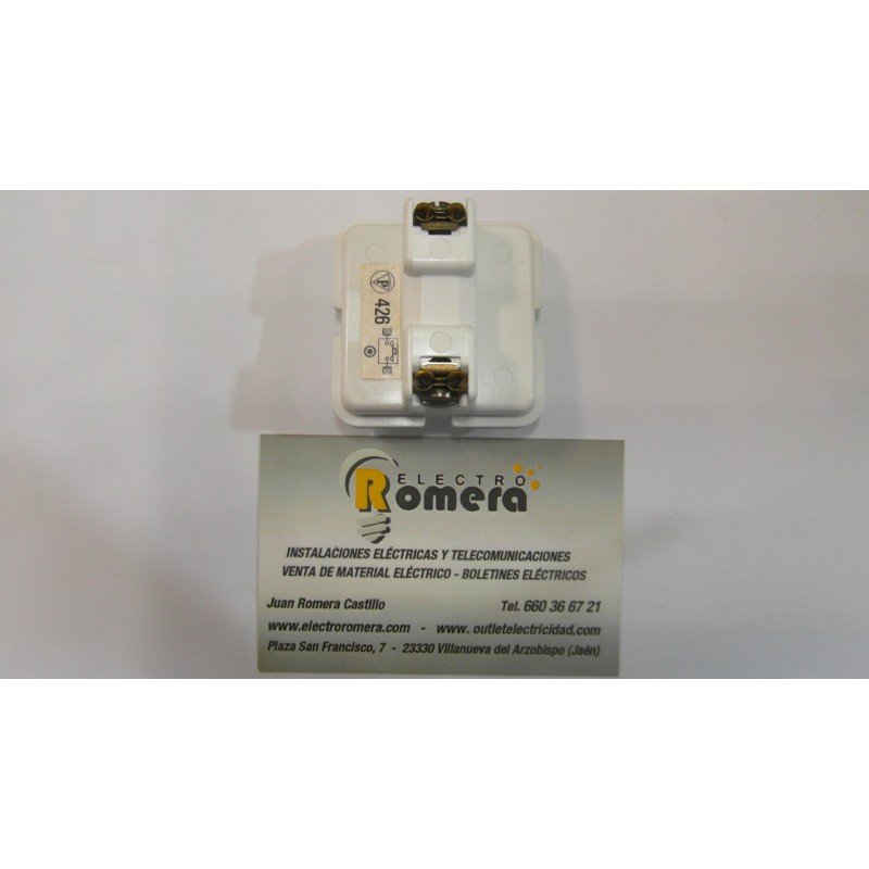 PULSADOR CON SIMBOLO DE CAMPANA O TIMBRE BLANCO 426