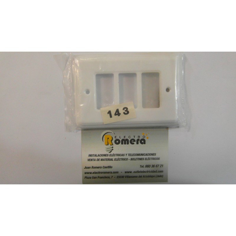 Placa rectangular blanca 3 elementos 143