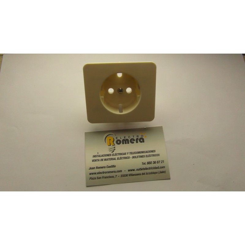 TAPA DE ENCHUFE SHUCKO SINTRA MARFIL 586936