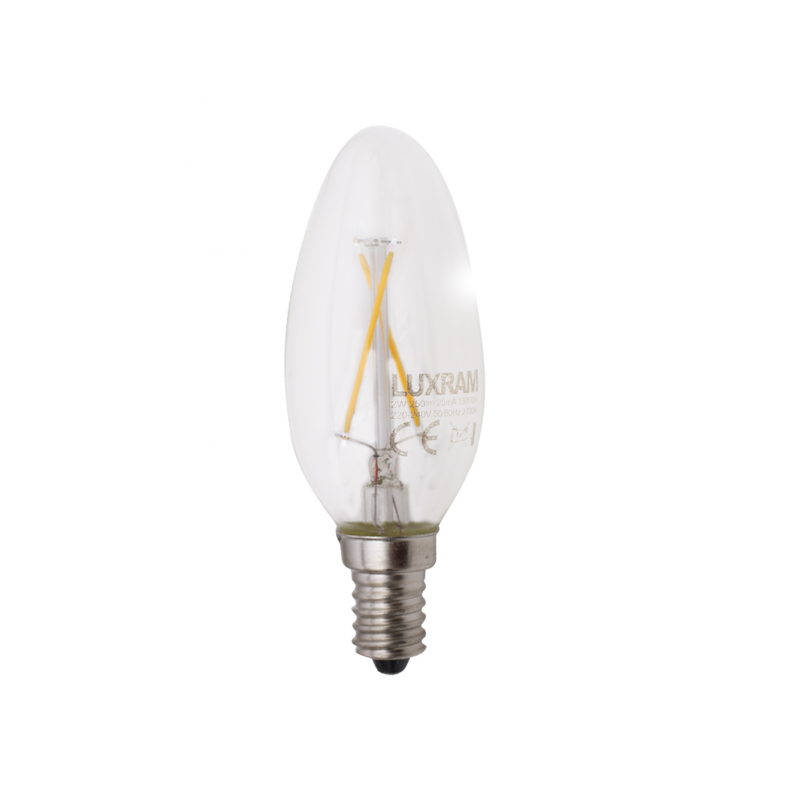 Bombilla 4w 2700k Led Filamento Esferica Clara E14 400lm 45x65