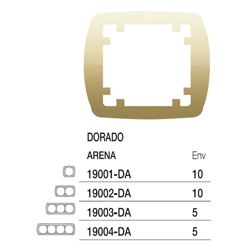 MARCO DORADO ARENA 4 ELEMENTO HORIZONTAL