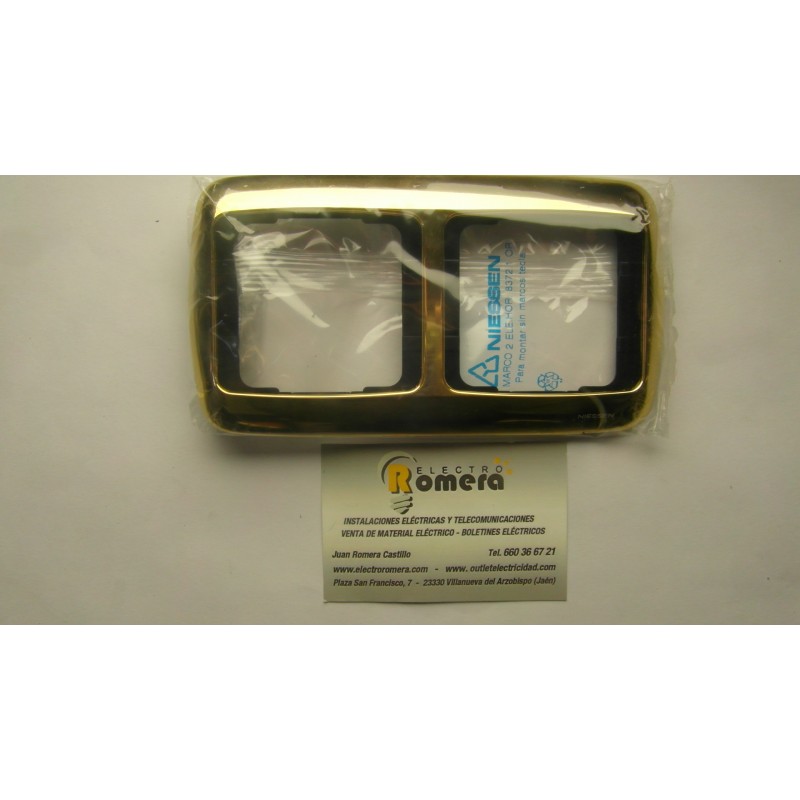 MARCO 2 ELEMENTOS HORIZONTAL SERIE ARCO ORO