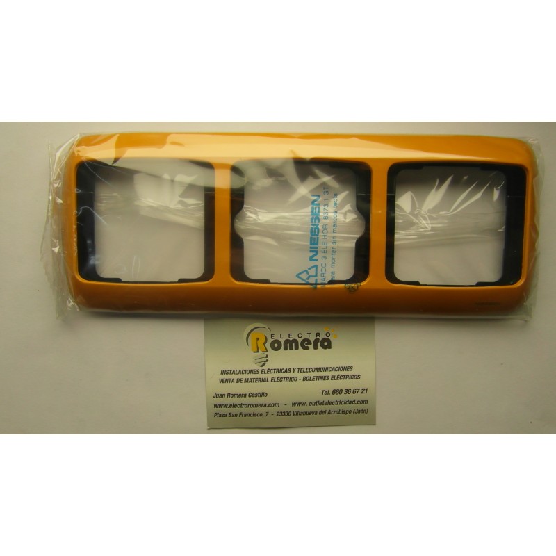 MARCO 3 ELEMENTOS HORIZONTALES GARBANZO TOSTADO SERIE ARCO