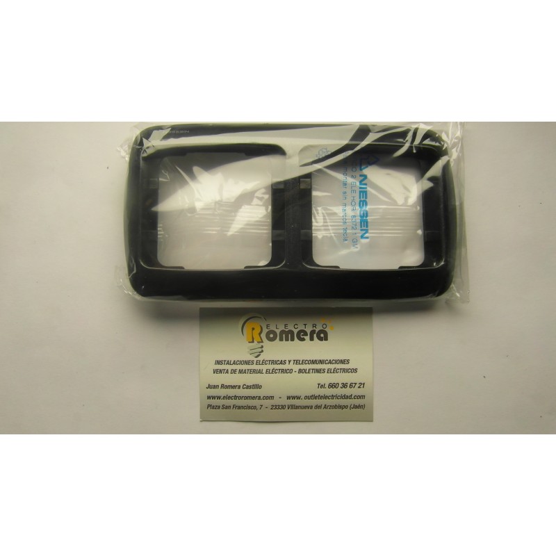 MARCO 2 ELEMENTOS HORIZONTAL GRIS METALIZADO SERIE ARCO