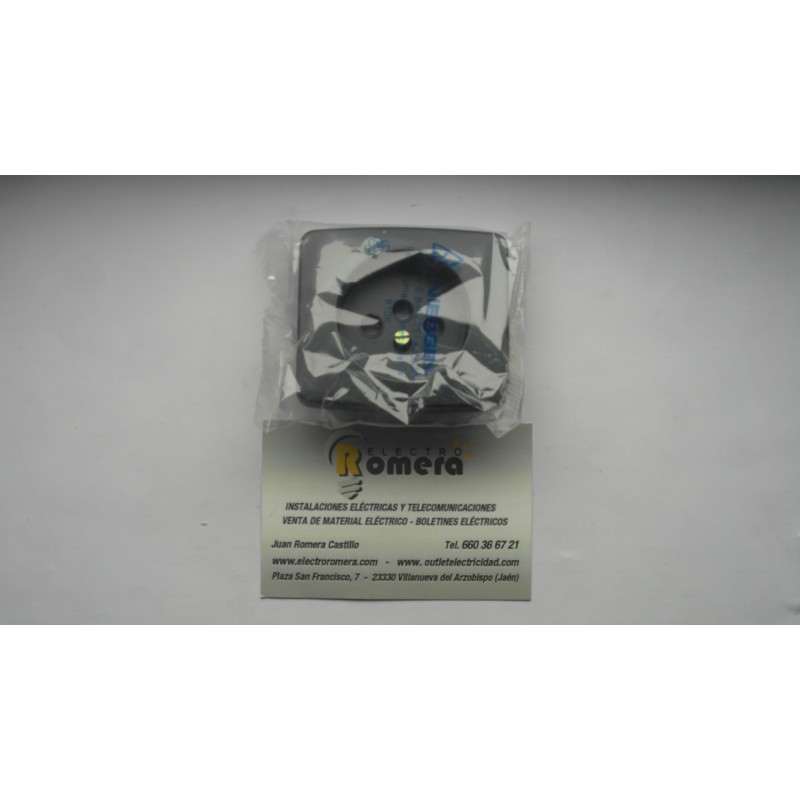 PLACA ENCHUFE BIPOLAR CON T.T SERIE ARCO ANTRACITA 8206 AN