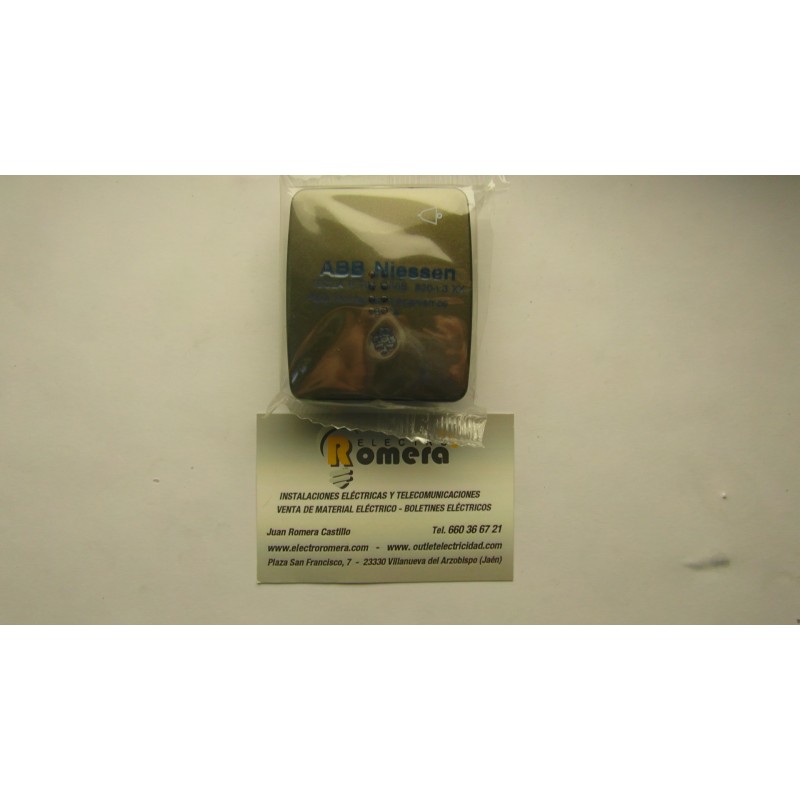 TECLA PULSADOR TIMBRE CON VISOR SERIE ARCO BRONCE 8204.3 BR