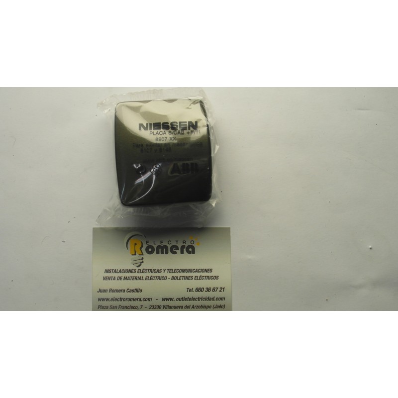 TAPA PARA SALIDA DE CABLES PARA PULSADOR TIRADOR SERIE ARCO BRONCE 8207 BR