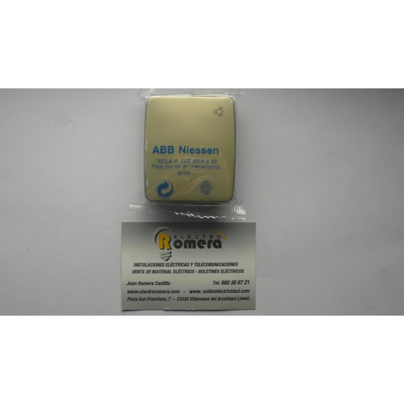 TECLA PULADOR CON SIMBOLO LUZ SERIE ARCO CHAMPAN 8204.2 CH