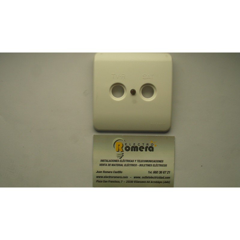 TAPA TOMA TV+R/SAT SERIE STYLO BLANCO ALPINO