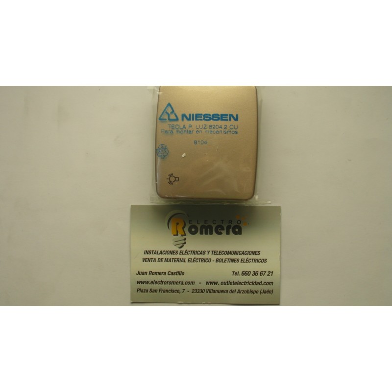 TECLA PULSADOR LUZ SERIE ARCO COBRE 8204.2 CU