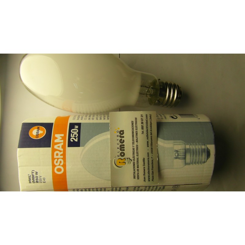 LAMPARA DE LUZ MIXTA O MEZCLA OSRAM 250W HWL (MBFT) 235V E40
