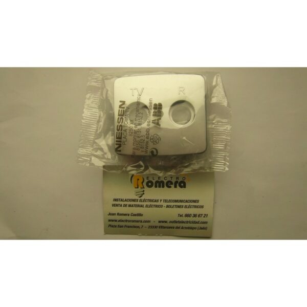 PLACA TOMA TV SERIE ARCO PLATA MATE  8250 PM