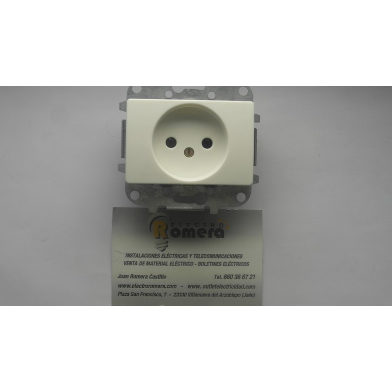 BASE ENCHUFE BIPOLAR NORMAL 10-16A/250 SERIE SIGNO BLANCO ALPINO