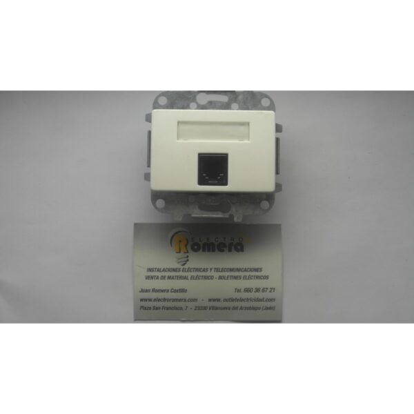 TOMA DE TELEFONO 4 CONTACTOS SERIE SIGNO BLANCO ALPINO 1 TOMA DE TELEFONO 4 CONTACTOS SERIE SIGNO BLANCO ALPINO