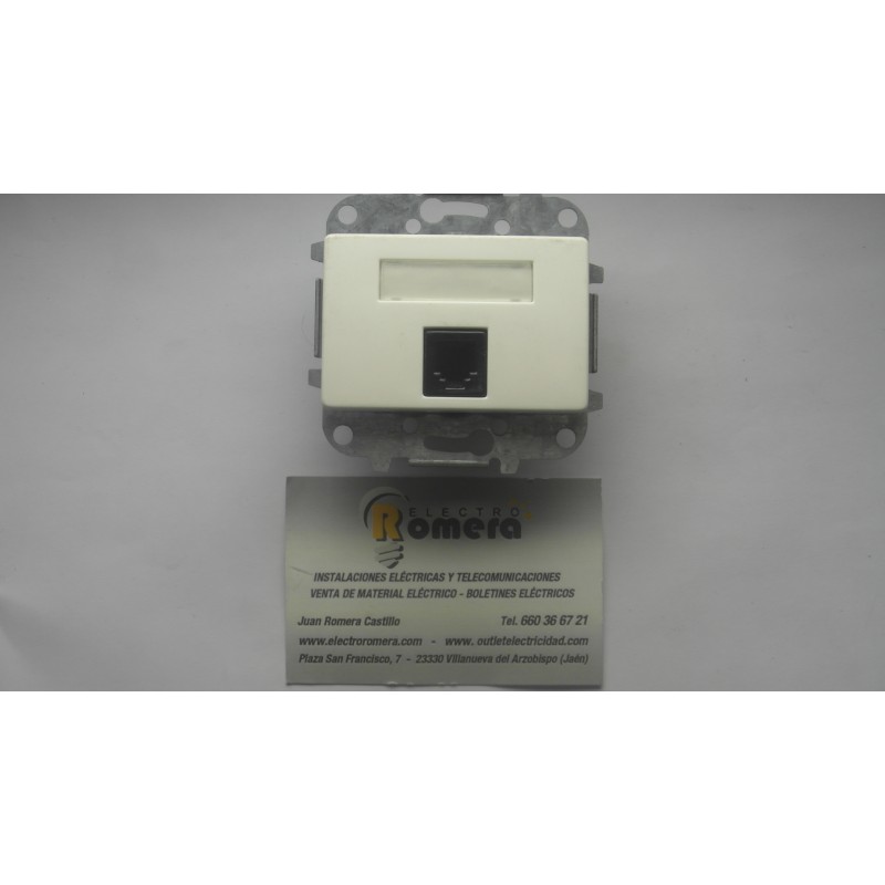 TOMA DE TELEFONO 4 CONTACTOS SERIE SIGNO BLANCO ALPINO