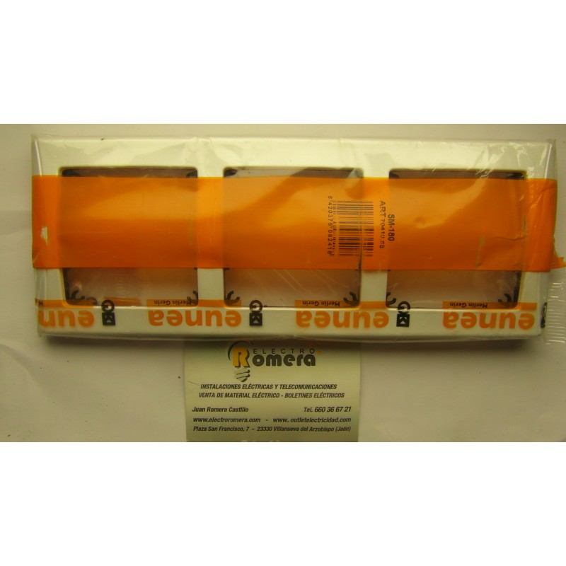 MARCO 3 ELEMENTOS HORIZONTAL MARMOL CON EMBELLECEDOR