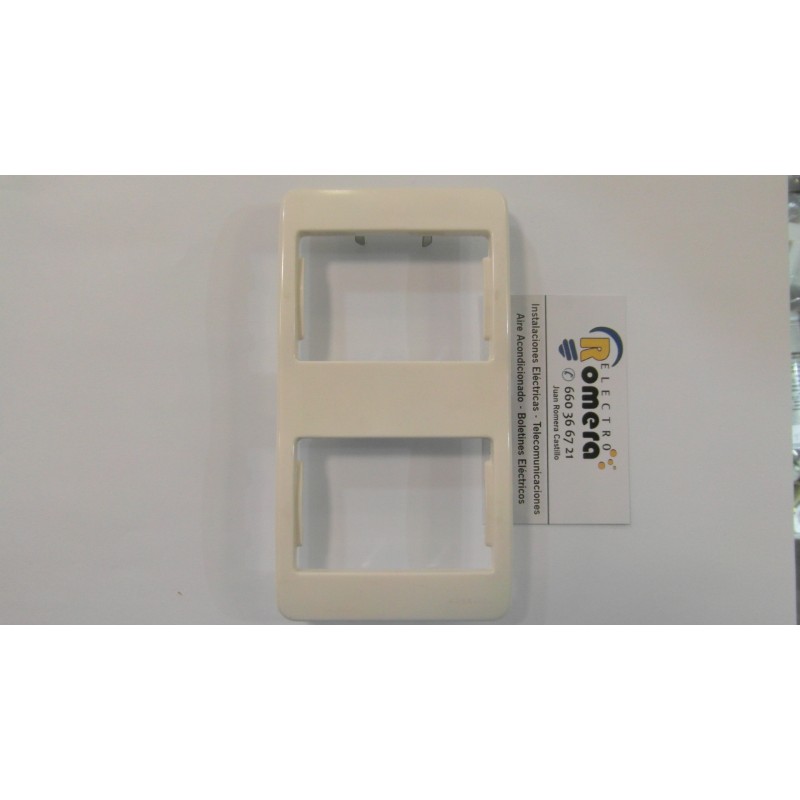 PLACA 2 ELEMENTOS VERTICAL SERIE SIGNO BLANCO 2372 BA