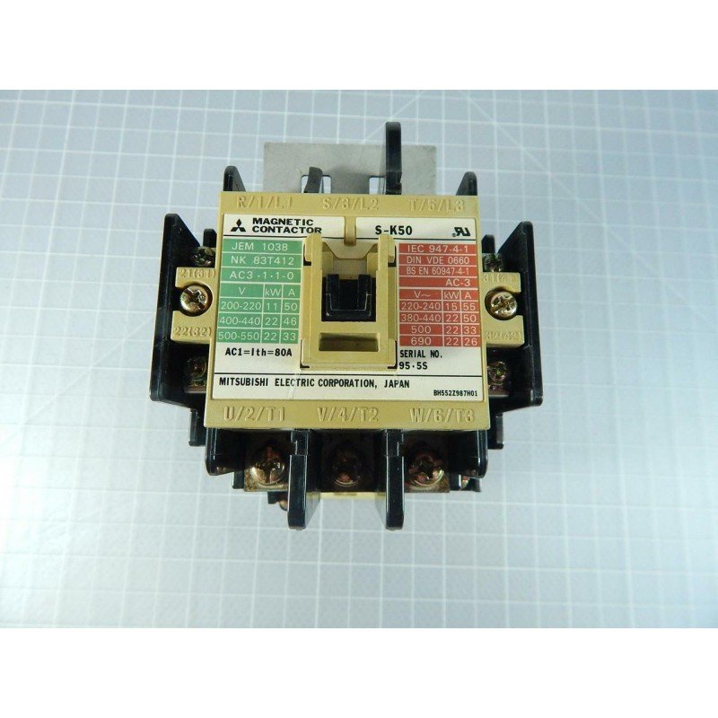 MITSUBISHI MAGNETIC CONTACTOR S-K50 80 A 3 MITSUBISHI MAGNETIC CONTACTOR S-K50 80 A
