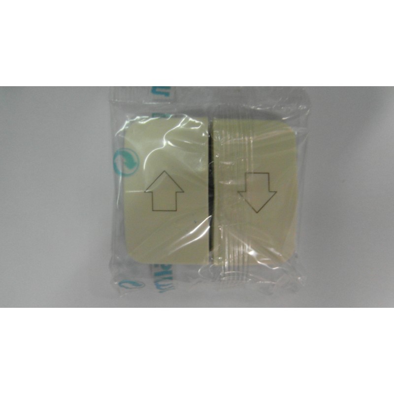 Tecla doble para mecanismo de persianas con enclavamiento de seguridad marfil Simon 75 75028.31