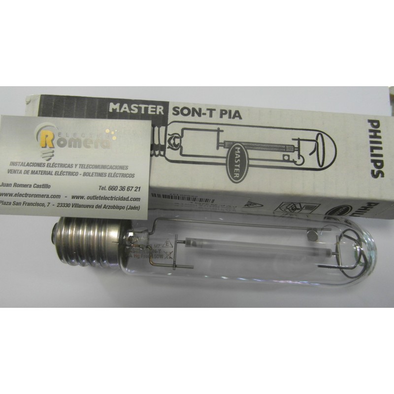 LAMPARA PHILIPS MASTER SON-T PIA 150W E40 PIA H G Free