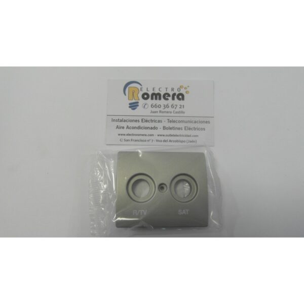 TAPA TOMA R/TV-SAT ALUMINIO MERCURIO 18320-MA 1 TAPA TOMA R/TV-SAT ALUMINIO MERCURIO 18320-MA