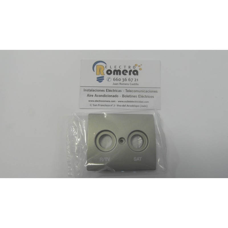 TAPA TOMA R/TV-SAT ALUMINIO MERCURIO 18320-MA