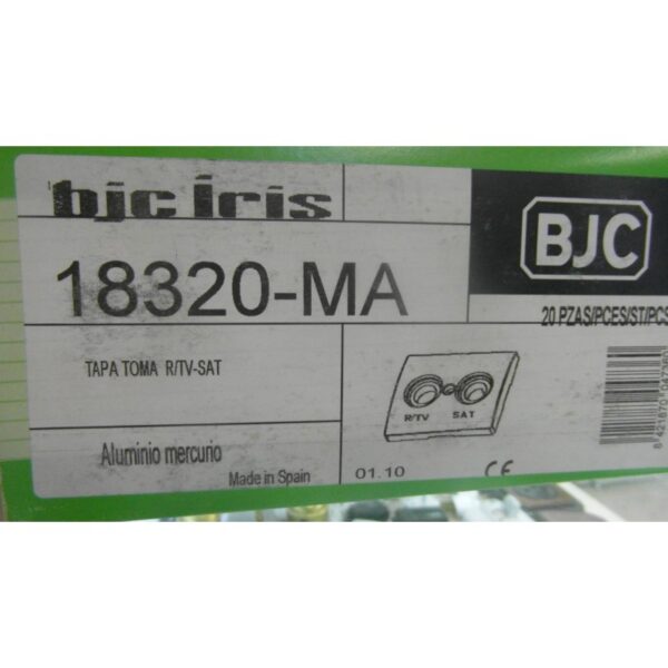 TAPA TOMA R/TV-SAT ALUMINIO MERCURIO 18320-MA 3 TAPA TOMA R/TV-SAT ALUMINIO MERCURIO 18320-MA