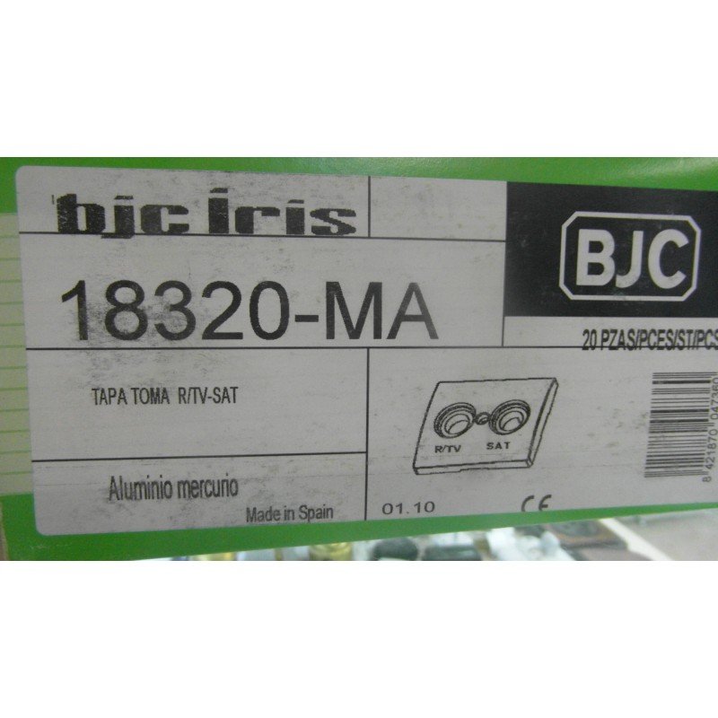 TAPA TOMA R/TV-SAT ALUMINIO MERCURIO 18320-MA