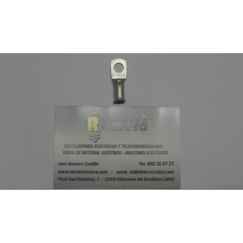 TERMINALES DE COBRE METALICOS 10MM X 6MM AGUJERO