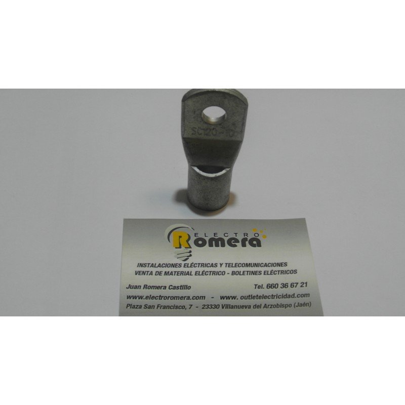 TERMINALES DE COBRE METALICOS  120MMX10 MM AGUJERO