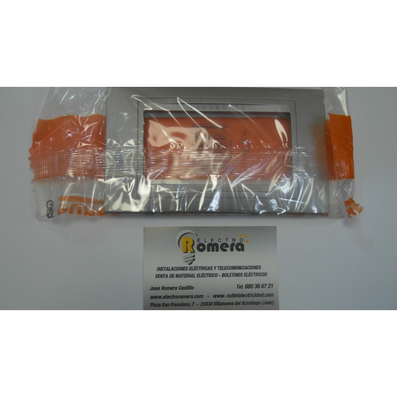 MARCO 4 MODULOS PLATA SOMBRIA MATE EUNEA UNICA