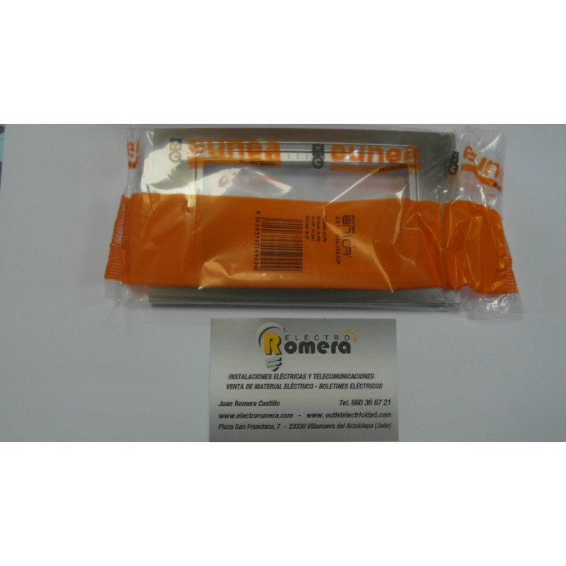 U66.104.039 MARCO 4 MODULOS NIQUEL MATE / ALUMINIO EUNEA UNICA