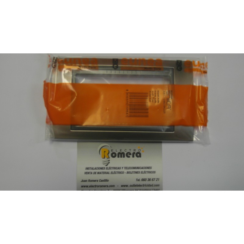 MARCO 4 MODULOS NIQUEL MATE / GRANITO EUNEA UNICA