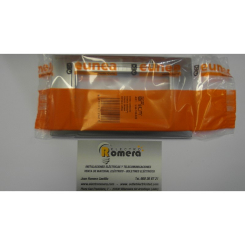 MARCO 4 MODULOS CROMO SATINADO / ALUMINIO EUNEA UNICA