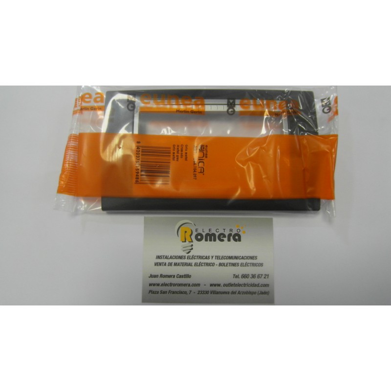 MARCO 4 MODULOS GRIS METAL ALUMINIO