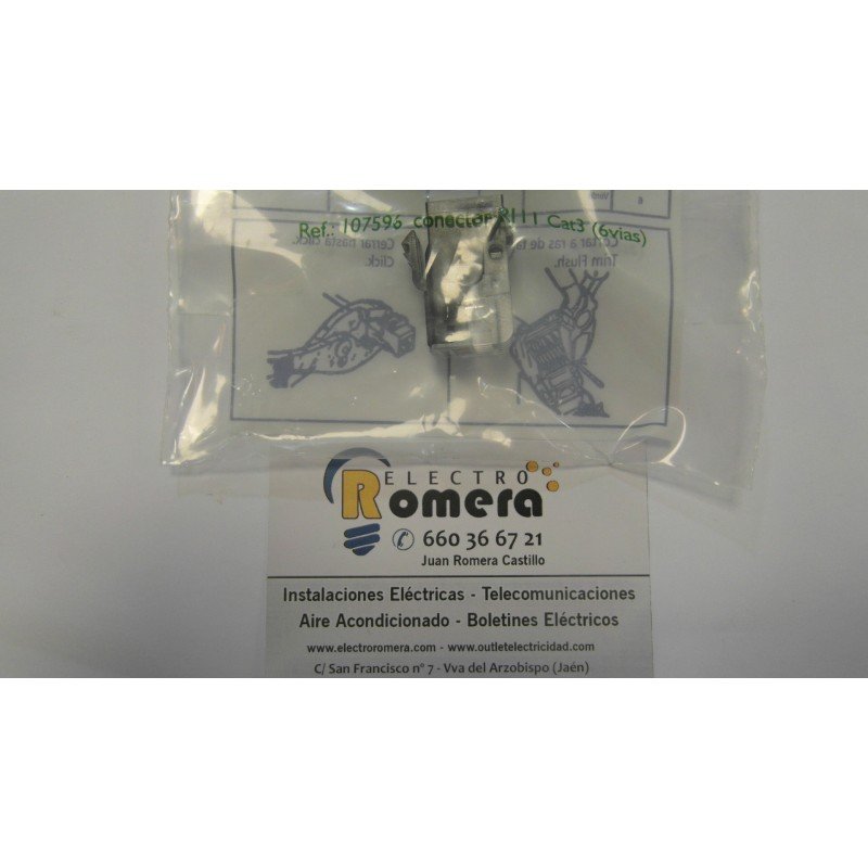 CONECTOR RJ 11 CAT3 (6vias)