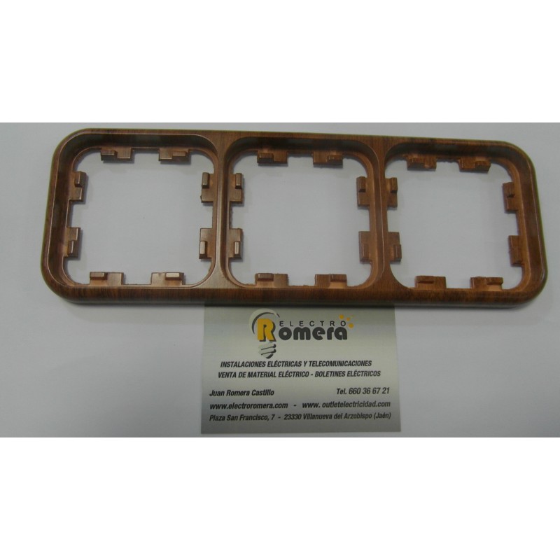 MARCO 3 ELEMENTOS MADERA ROBLE