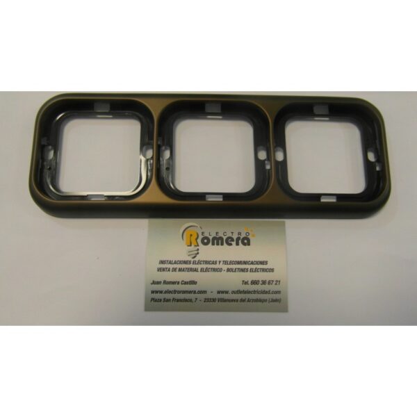 MARCO 3 VENTANAS HORIZONTAL BRONCE 1 MARCO 3 VENTANAS HORIZONTAL BRONCE