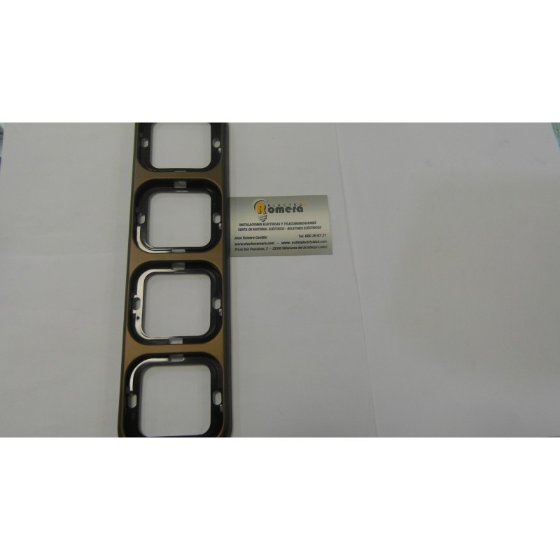 MARCO 4 VENTANAS VERTICAL BRONCE