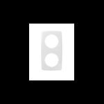 PLACA 2 ELEMENTOS APERTURA CIRCULAR BLANCO 32620-31