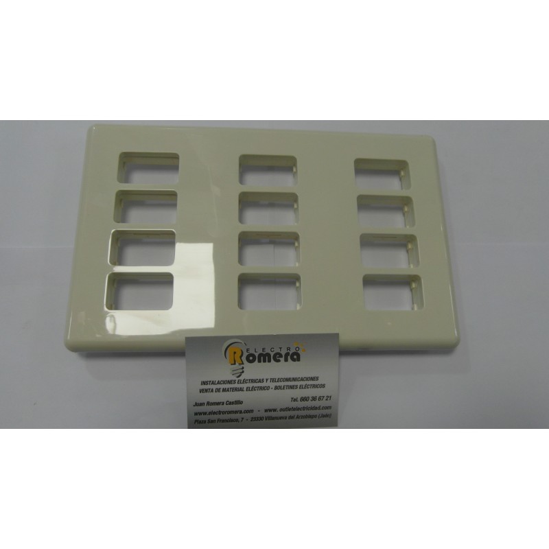 MARCO PARA 12 ELEMENTOS MARFIL 222X140