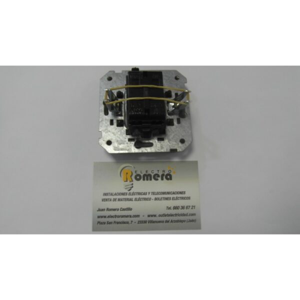 INTERRUPTOR MADERA ROBLE CLARO CON VISOR BLANCO