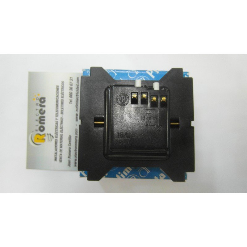 PULSADOR CON SIMBOLO DE LUZ GRAFITO