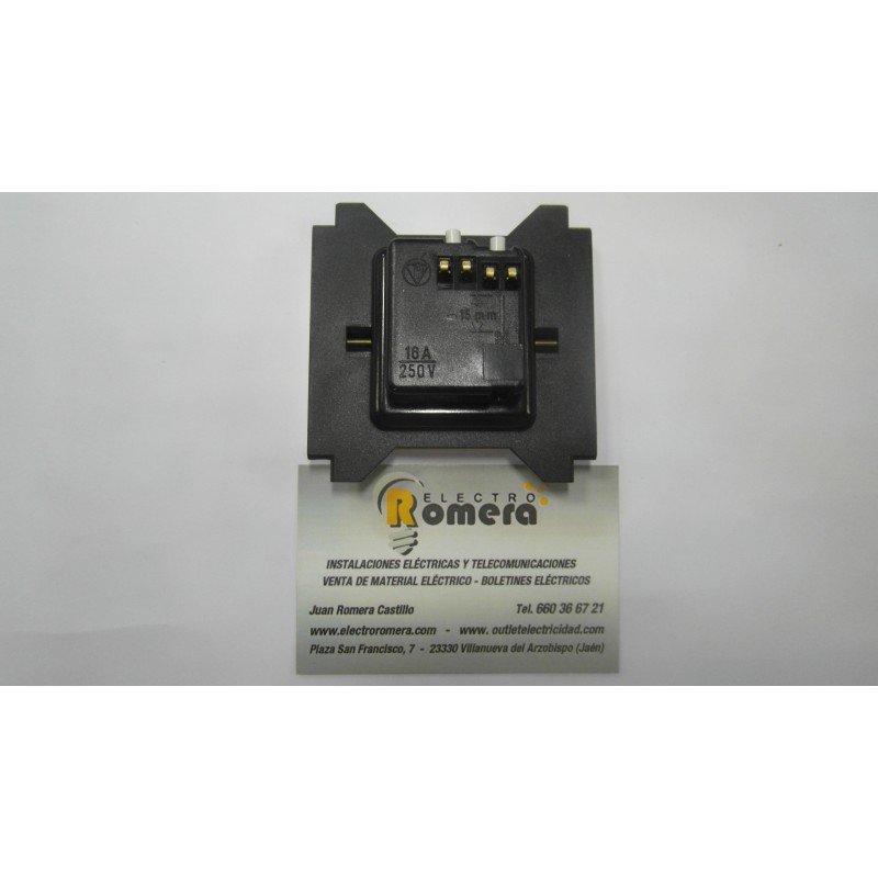 PULSADOR CON SIMBOLO DE LUZ MARFIL