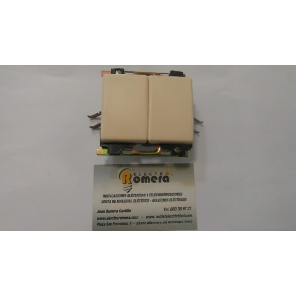 DOBLE INTERRUPTOR MARFIL SIN GARRAS 1 DOBLE INTERRUPTOR MARFIL SIN GARRAS