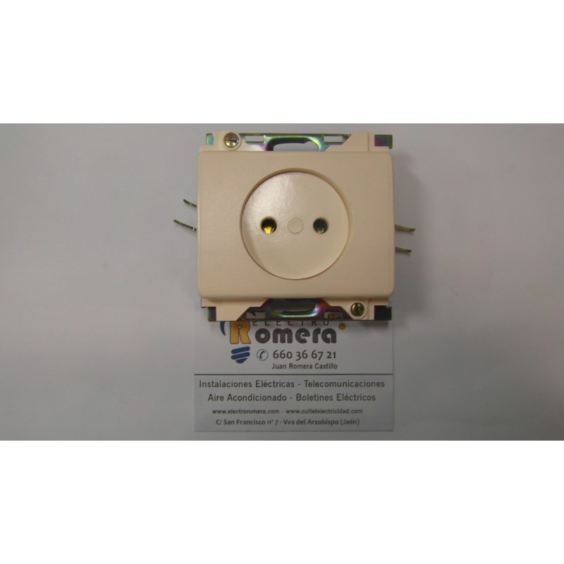 ENCHUFE BIPOLAR MARFIL 5501 ARLANZA PLASTIMETAL