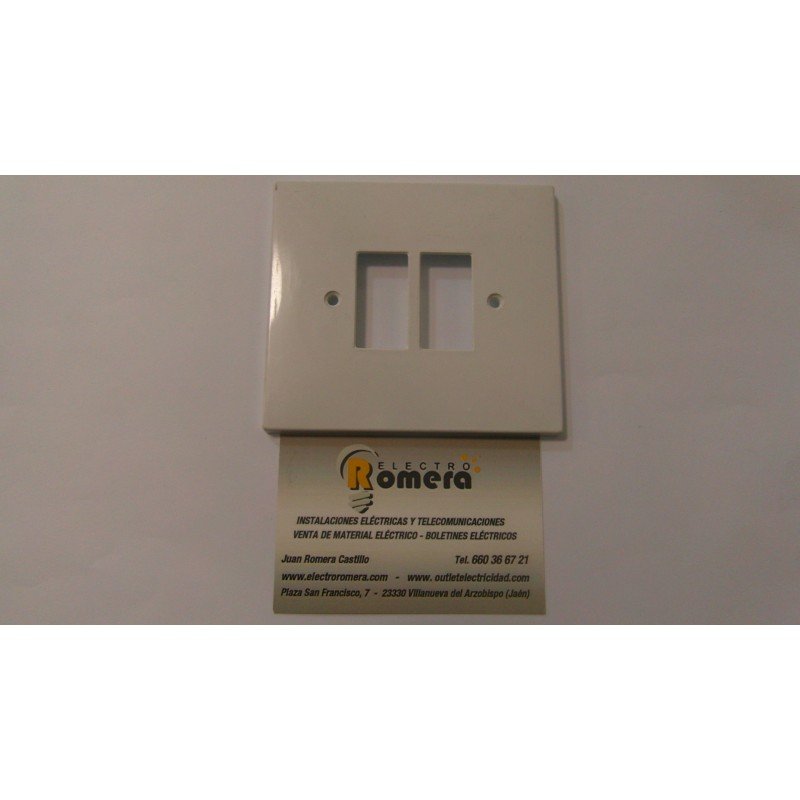 PLACA 2 ELEMENTOS BLANCO NUEVO 122