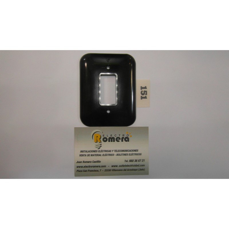 Placa rectangular negra 152