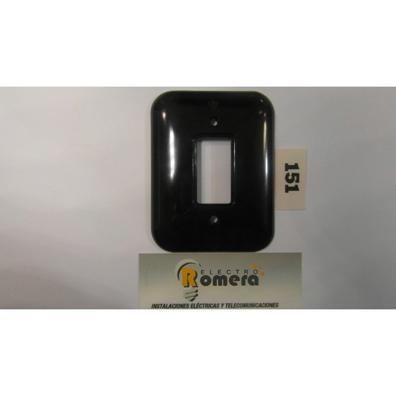 Placa rectangular negro 151